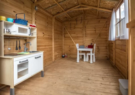 The children's play house at The Call of the Tides, Tenby