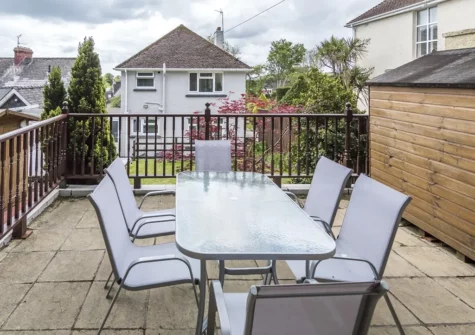 The patio & alfresco dining area at The Call of the Tides, Tenby