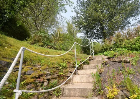 Set in a leafy garden, approached via 23 steps, The Cwtch is in a surprisingly secluded spot