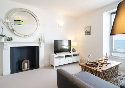 The living area at The Cwtch, Tenby