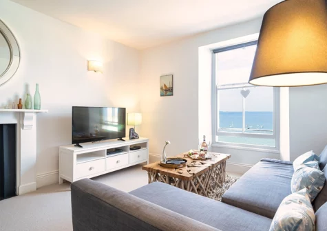 The living area at The Cwtch, Tenby