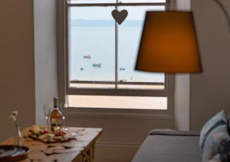 The living area at The Cwtch, Tenby