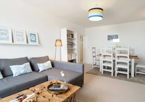 The living area at The Cwtch, Tenby