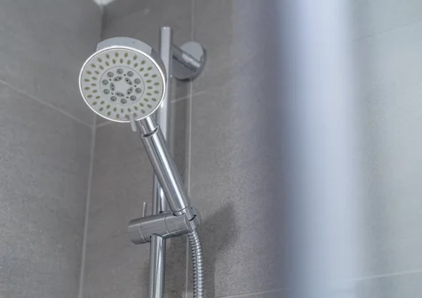 The shower room at The Cwtch, Tenby