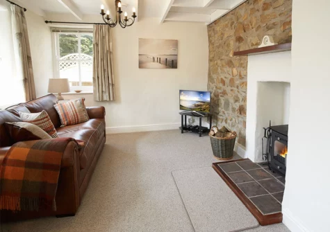 The living area at The Dairy, Dinas