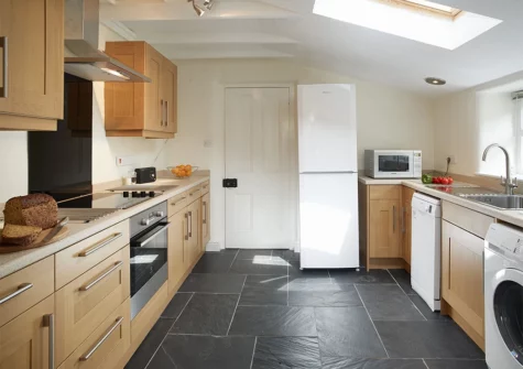 The kitchen at The Dairy, Dinas