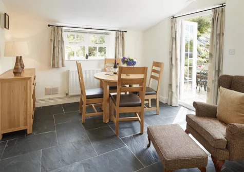 The dining area at The Dairy, Dinas