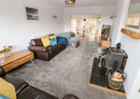 The living area at The Dingle, Stepaside