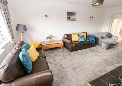 The living area at The Dingle, Stepaside