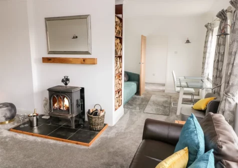 The living area at The Dingle, Stepaside