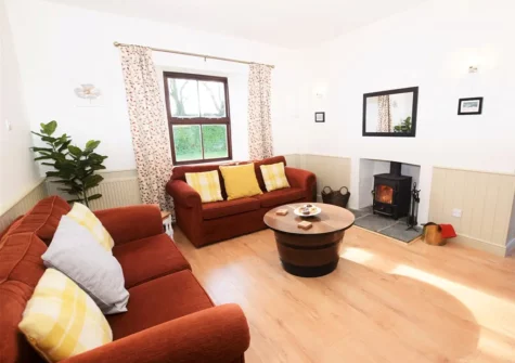 The living room at The Farmhouse At Solbury, Ratford Bridge