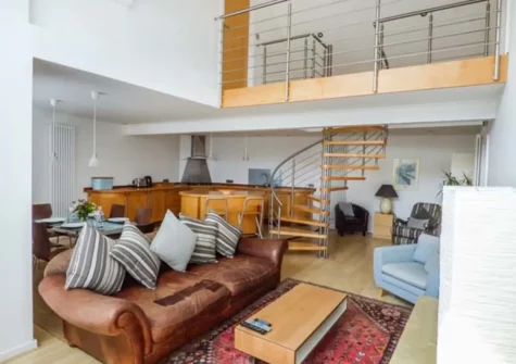 The living area at The Gallery, Tenby