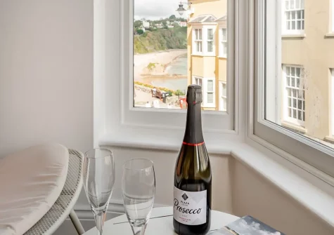 The living area at The Hive, Tenby