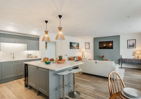 The kitchen at The Hive, Tenby