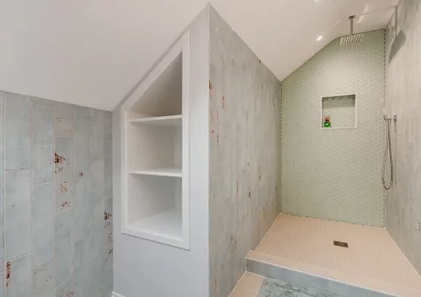 The shower room at The Hive, Tenby