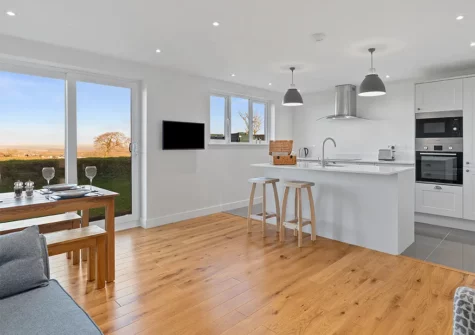 The open-plan living area & kitchen at The Keys, Hill Mountain