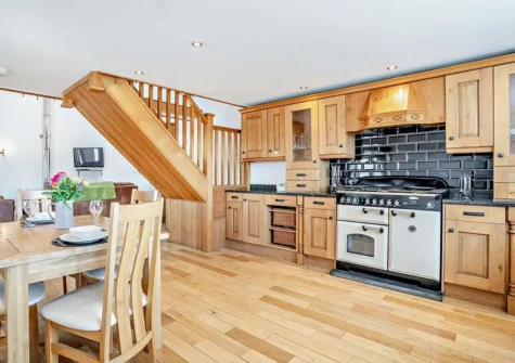 The kitchen at The Lodge at Brynbanc, Lampeter Velfrey