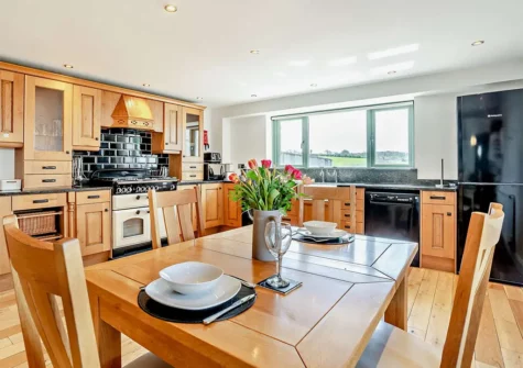 The dining area at The Lodge at Brynbanc, Lampeter Velfrey