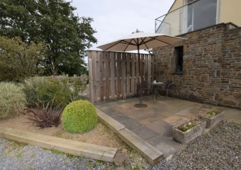 The patio & alfresco dining area at The Loft At Minnis, Cresselly