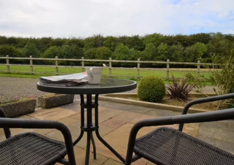 The patio & alfresco dining area at The Loft At Minnis, Cresselly