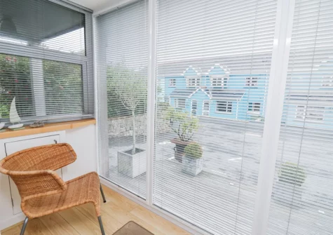 The living area at The Mushroom House, Tenby