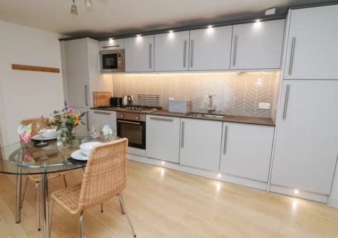 The kitchen & dining area at The Mushroom House, Tenby
