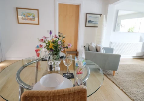 The dining area at The Mushroom House, Tenby