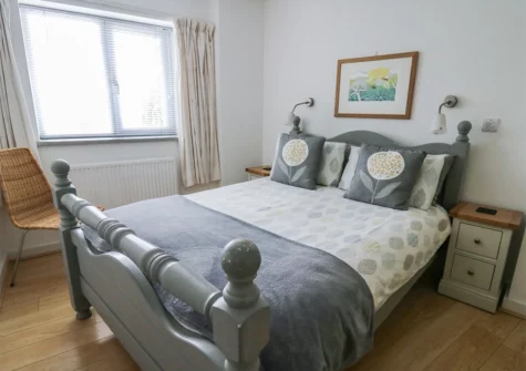 The bedroom at The Mushroom House, Tenby