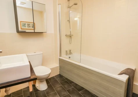 The bathroom at The Mushroom House, Tenby