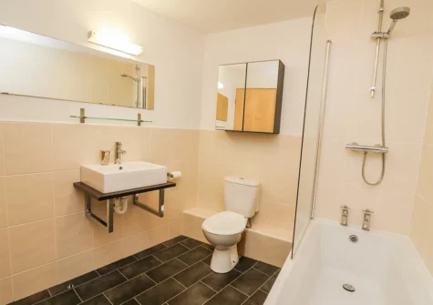 The bathroom at The Mushroom House, Tenby