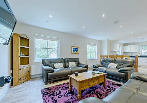 The living area at The New Dwelling, Tenby