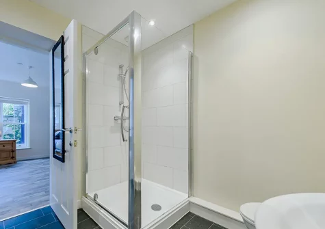 Bedroom #1 en-suite shower room at The New Dwelling, Tenby