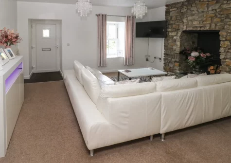 The living room at The Old Farm House, Redberth