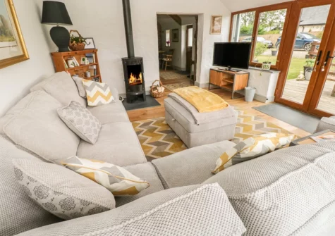 The living room at The Old Farm Shop, Bethesda