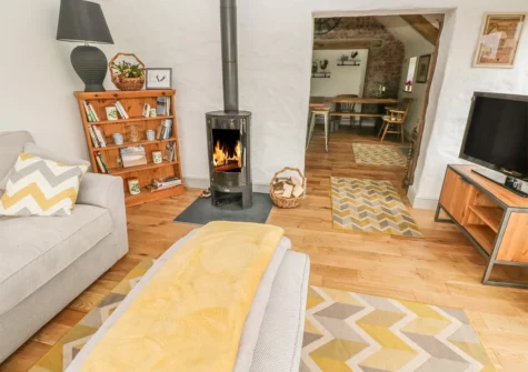 The living room at The Old Farm Shop, Bethesda