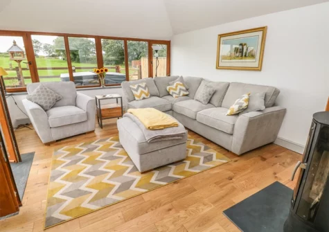 The living room at The Old Farm Shop, Bethesda