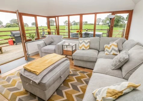 The living room at The Old Farm Shop, Bethesda