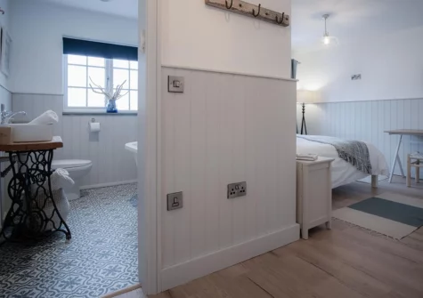 Bedroom #1 & en-suite at The Old Spa, Stepaside