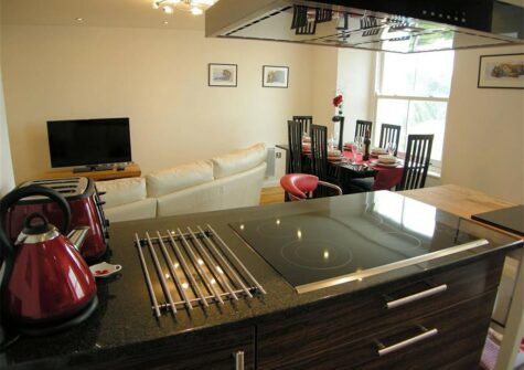 The kitchen at The Penthouse, Tenby