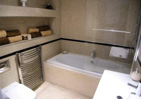 The bathroom at The Penthouse, Tenby
