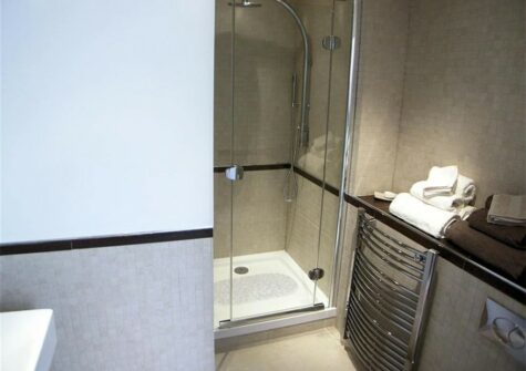 The shower room at The Penthouse, Tenby