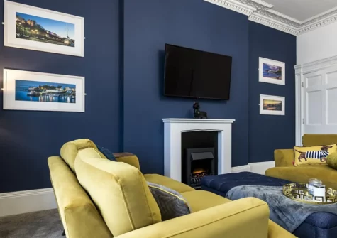 The living area at The Ship Song, Tenby