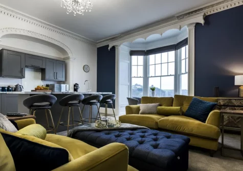 The living area at The Ship Song, Tenby