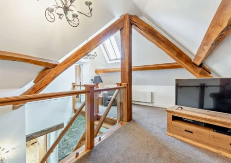 The first floor lounge at The Shippon At Brynbanc, Lampeter Velfrey