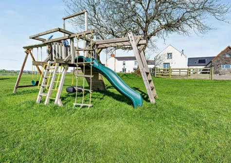 The shared children's play area at The Shippon At Brynbanc, Lampeter Velfrey