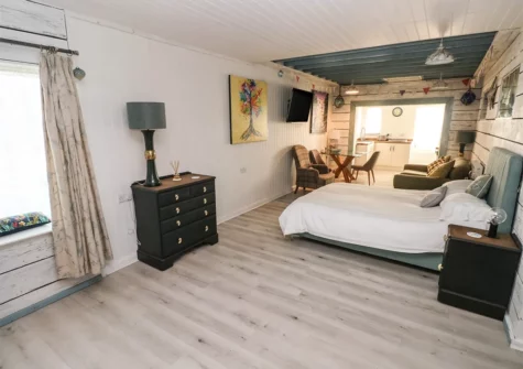 The sleeping area at The Studio, Penally