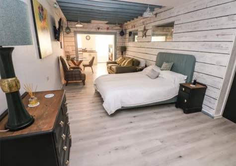 The sleeping area at The Studio, Penally