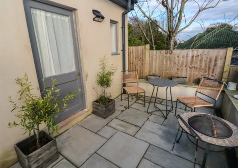 The patio at The Studio, Penally