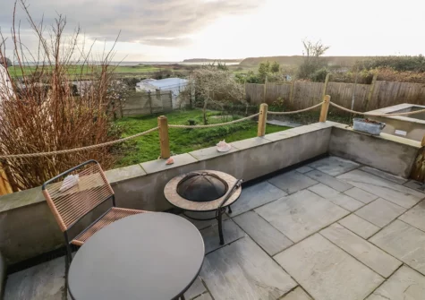 The patio at The Studio, Penally