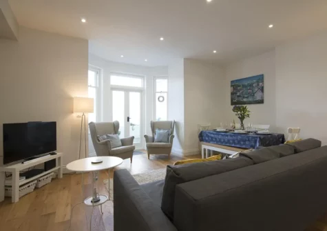 The living area at The Sweetness of Water, Tenby